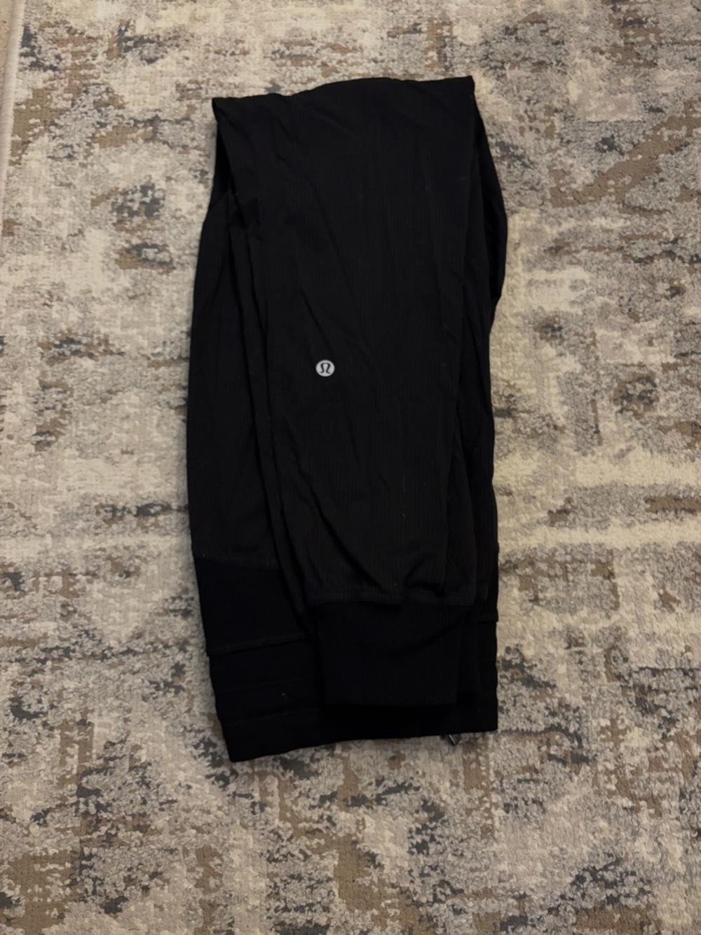 lululemon athletica Black Cropped Ribbed Leggings